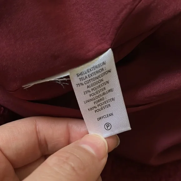 LOFT burgundy mini skirt - Picture 4 of 5